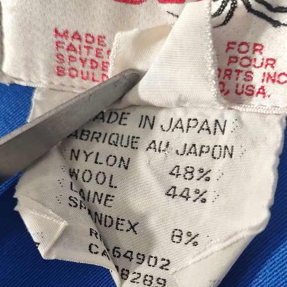 Spyder Blue Vintage Japan Blue Retro Ski Snow Padded Pants 33 x 26 - Picture 7 of 16